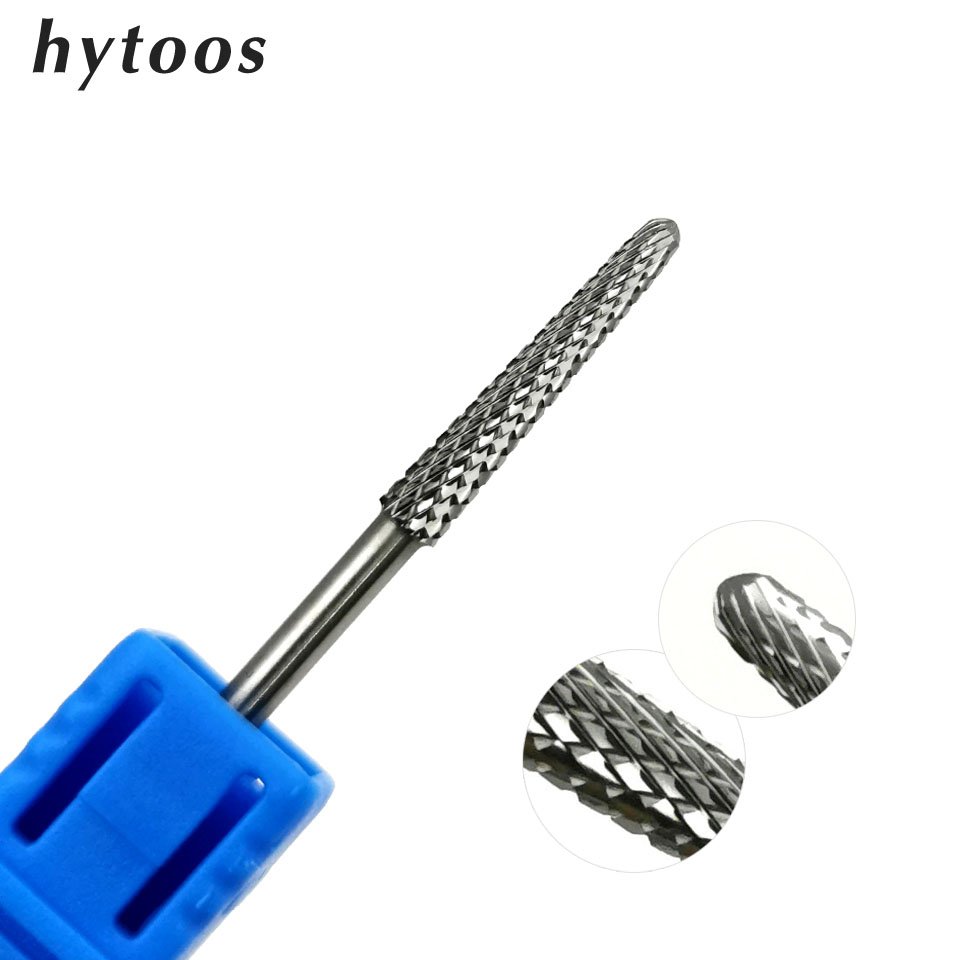 Carbide End Mill - HYTOOS 18mm Cone Cuticle Clean Long