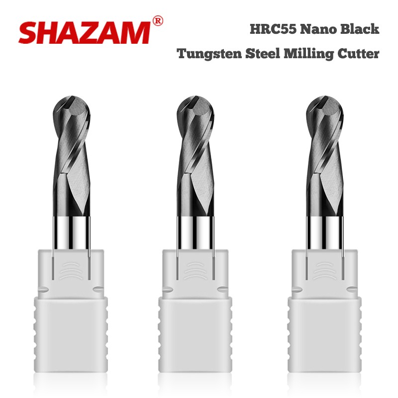 SHAZAM HRC55 2-Flute Ball End  - End Mill Set ulasan dan harga