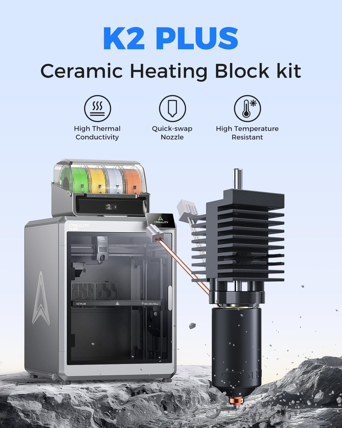 Creality K2 Plus Ceramic Hoten - Aluminium Profile 2020 ulasan dan harga