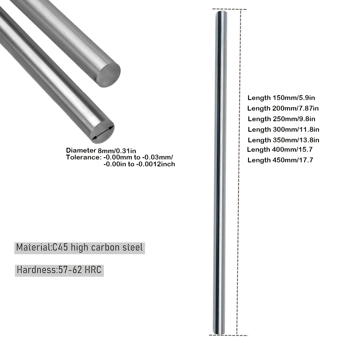 2pcs Linear Motion Rods 8Mm Ca - Linear Rod 8Mm ulasan dan harga
