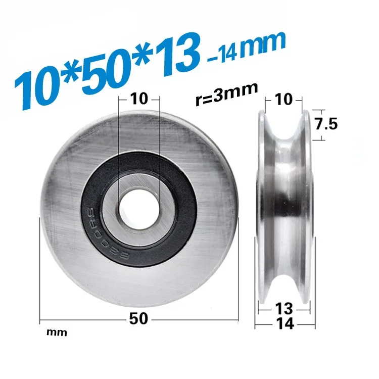 1PC 10/12*50*13mm U groove whe - V Slot Wheel ulasan dan harga