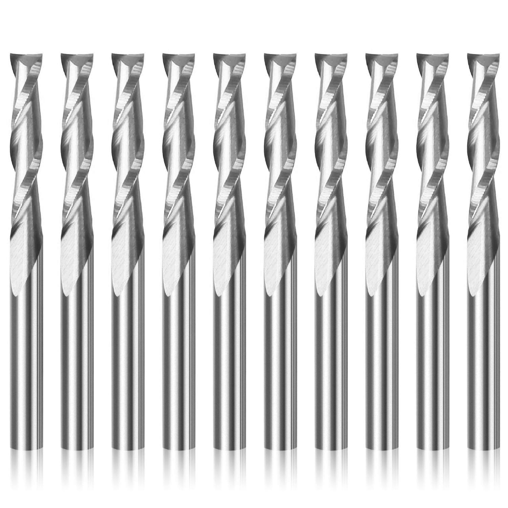 10pcs 3.175 1/8 Shank 2 Flutes - End Mill Set ulasan dan harga