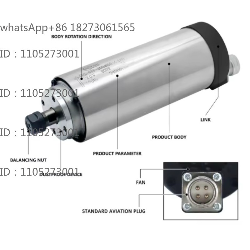 24000RPM Round Water‑Cooled Sp - Water Cooled Spindle ulasan dan harga