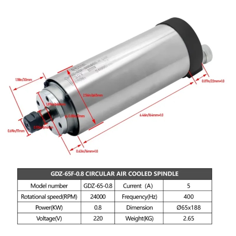 24000RPM Round Water‑Cooled Sp - Water Cooled Spindle ulasan dan harga