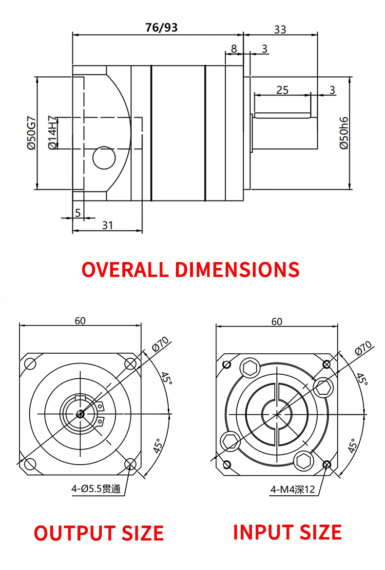 AF60 Precision Helical Planeta - Nema23 Stepper ulasan dan harga
