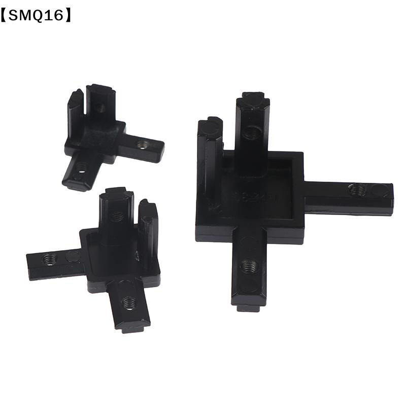 4Pcs Black 3 Way End Angle Bra - Aluminium Profile 2020 ulasan dan harga