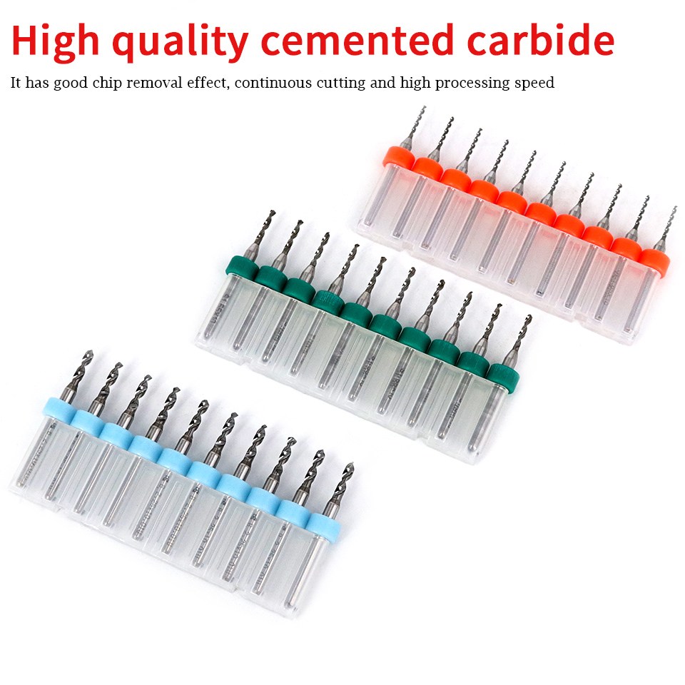 3.175mm Shank 10Pcs PCB Drill  - End Mill Set ulasan dan harga