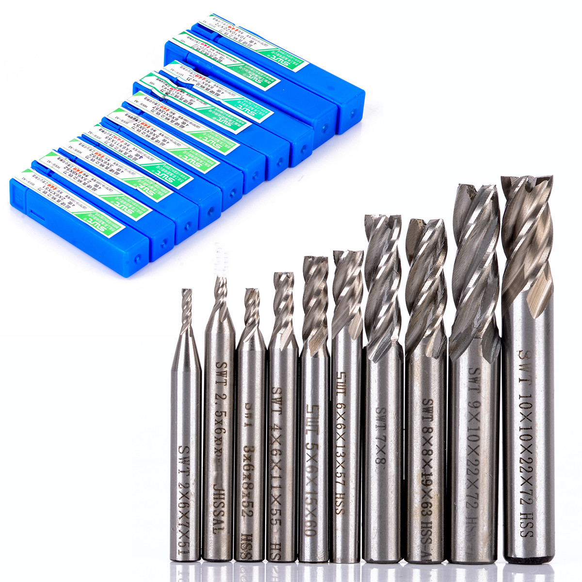 New 2F/3F/4F Flute 2mm/3mm/4mm - End Mill Set ulasan dan harga