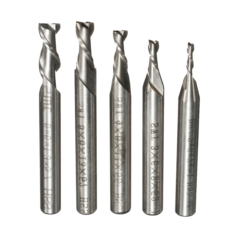 New 2F/3F/4F Flute 2mm/3mm/4mm - End Mill Set ulasan dan harga