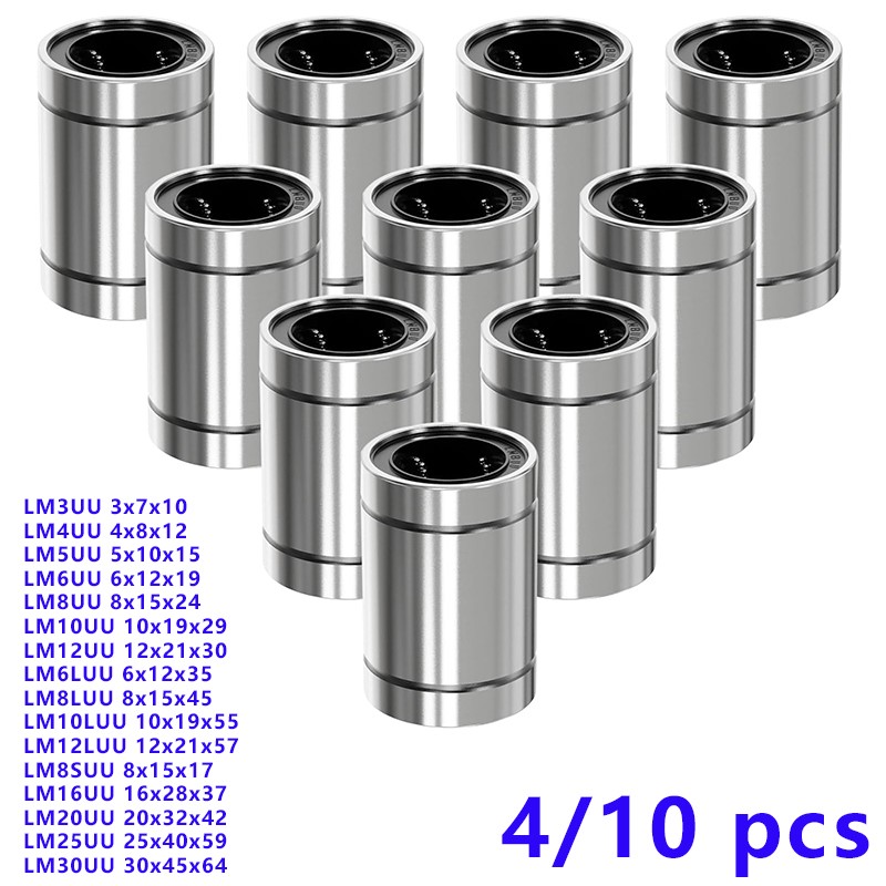 4/10PCS LM8UU LM10UU LM16UU LM - Linear Rod 8Mm ulasan dan harga